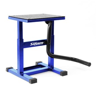 cavalletto alza moto blu