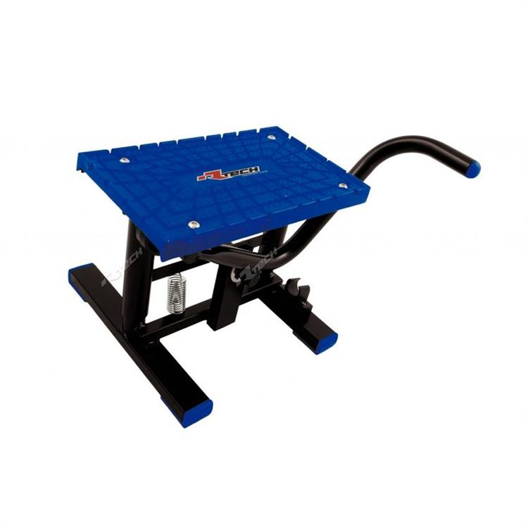 Cavalletto Racetech a leva per minimotard antiscivolo Blu