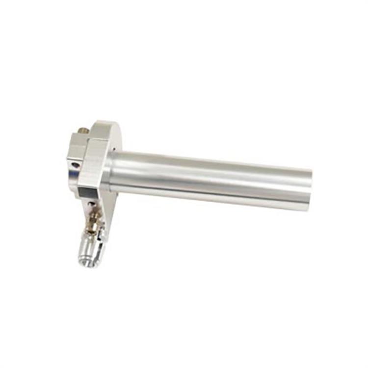 Comando Gas alluminio cnc Argento M10