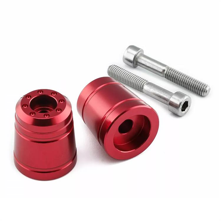 Contrappesi manubrio Kawasaki Z 750 (2004-2009) ergal Rosso Pro Bolt
