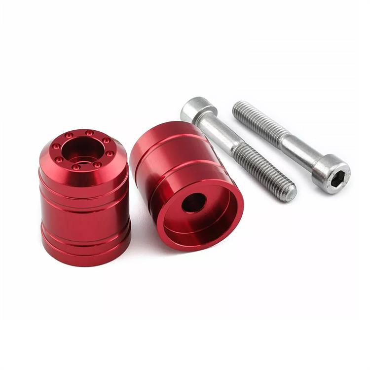 Contrappesi manubrio Kawasaki ZX 6 R 636 ABS Ninja (2013-2024) ergal Rosso Pro Bolt