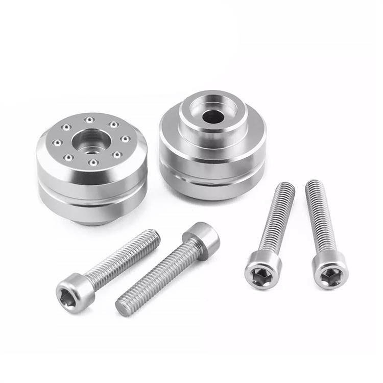 Contrappesi manubrio Yamaha FJR 1300 ABS (2003-2015) ergal Argento Pro Bolt
