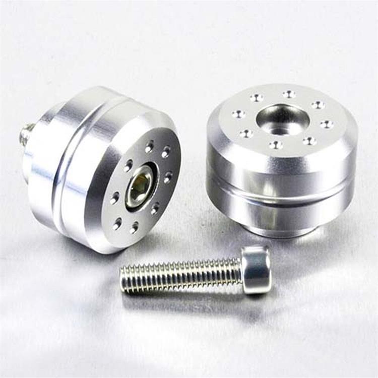 Contrappesi manubrio Yamaha VMX 1700 ABS Vmax (2009-2016) ergal Argento Pro Bolt