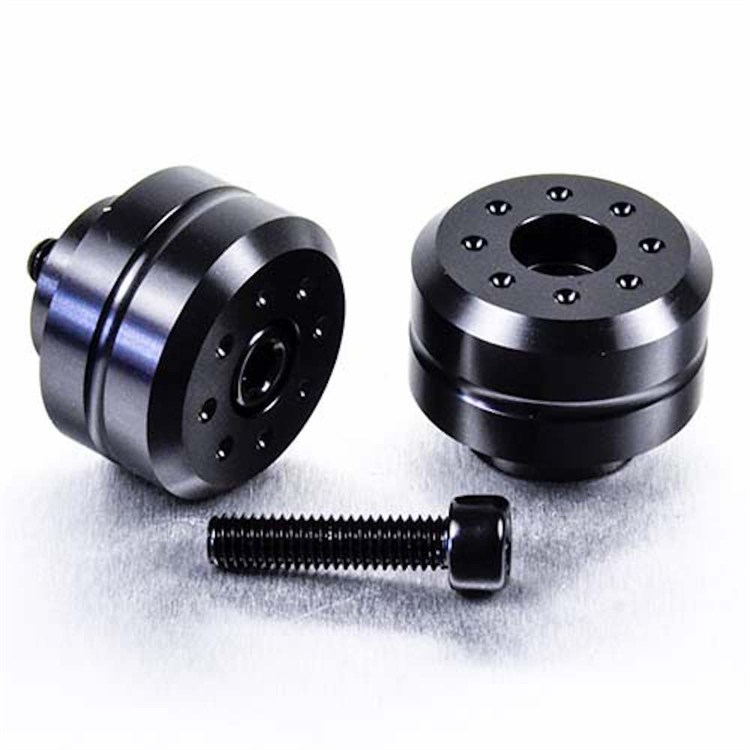 Contrappesi manubrio Yamaha VMX 1700 ABS Vmax (2009-2016) ergal Nero Pro Bolt