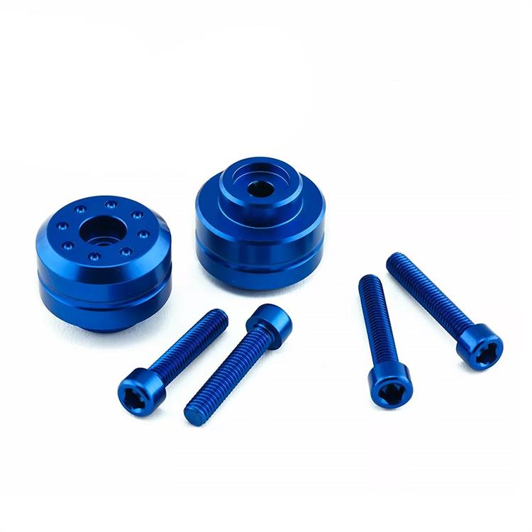 Contrappesi manubrio Yamaha YZF R6 600 GP WGP 50th Anniversary (12) ergal Blu Pro Bolt