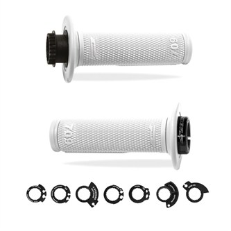 coppia manopole lock on pro grip 709 bianche