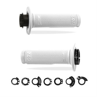 coppia manopole lock on pro grip 709 bianche