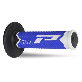 coppia manopole pro grip 788 bianco blu nero