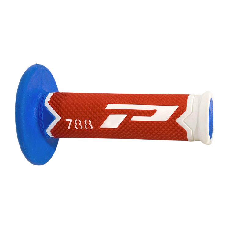 Coppia manopole Pro Grip 788 - Bianco Rosso Azzurro