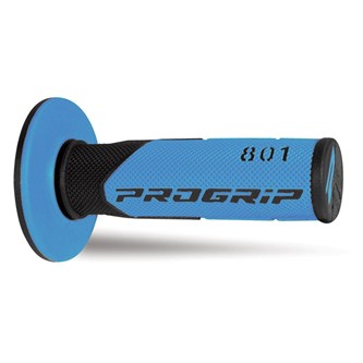 coppia manopole pro grip 801 nero azzurro