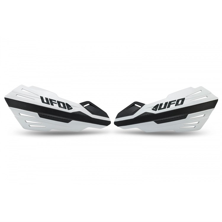 Coppia paramani UFO FERITOIE per attacchi OEM Husqvarna/KTM Bianco