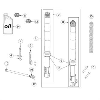 coppia parapolvere forcella originale ohvale gp0 evo 160 22 25 ohracing