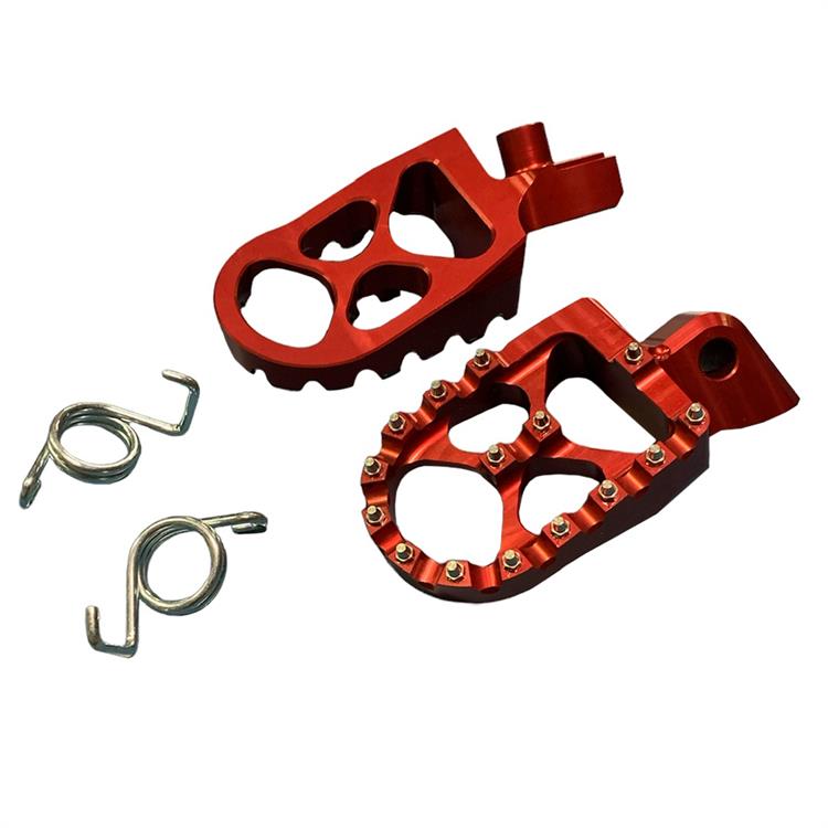 Coppia pedane in ergal Honda CR 125 (95-99) rosse