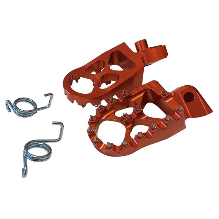 Coppia pedane in ergal KTM 125 EXC (98-16) arancioni