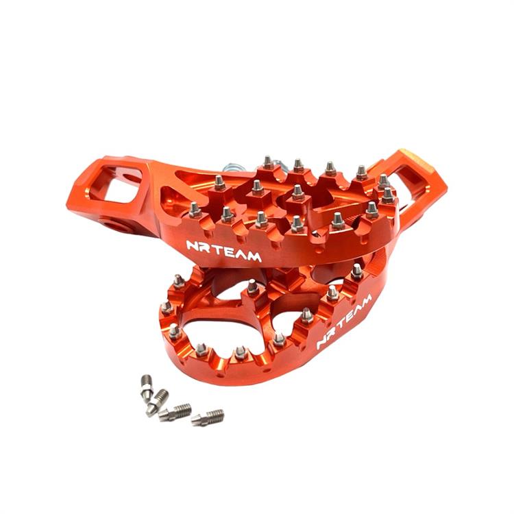 Coppia pedane in ergal KTM 125 SX (23-25) arancioni