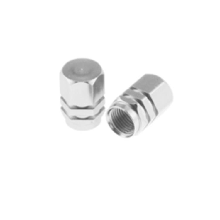 Coppia tappi valvola alluminio Argento