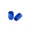 Coppia tappi valvola alluminio Blu in Cerchi e Gomme