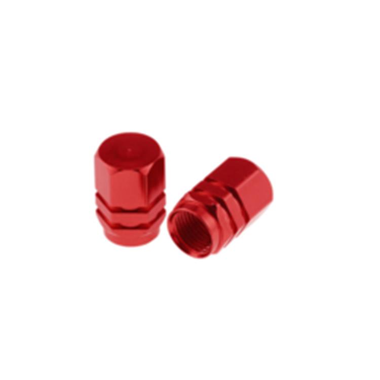 Coppia tappi valvola alluminio Rosso