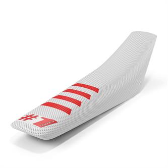 coprisella universale onegripper ribbed bianco e rosso