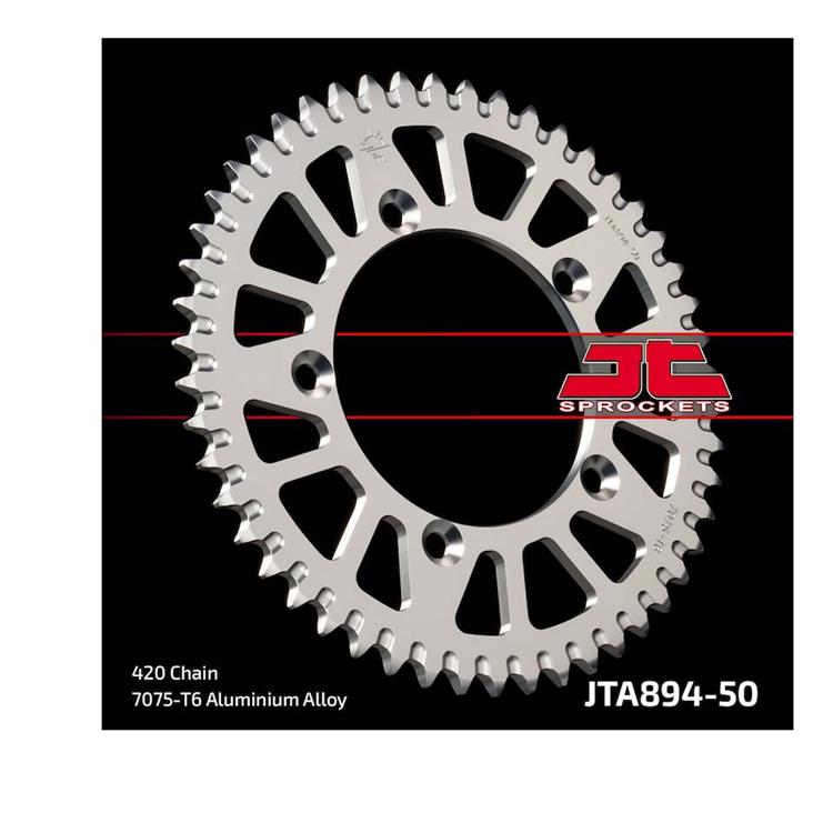 Corona JT ergal Husqvarna 65 TC (17-24) 50 denti passo 420 nera