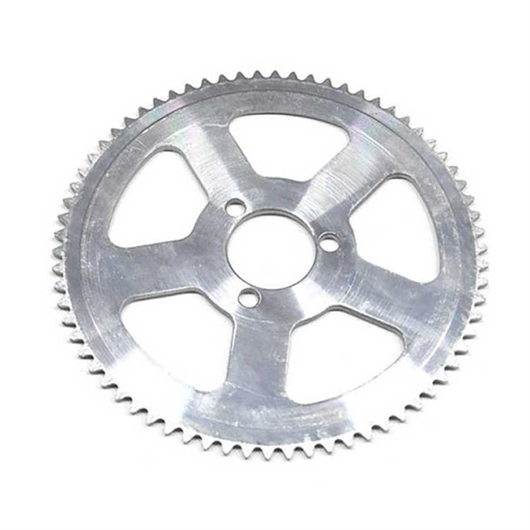 Corona minicross 54 denti passo medio [tf8] foro centrale 35 mm Argento