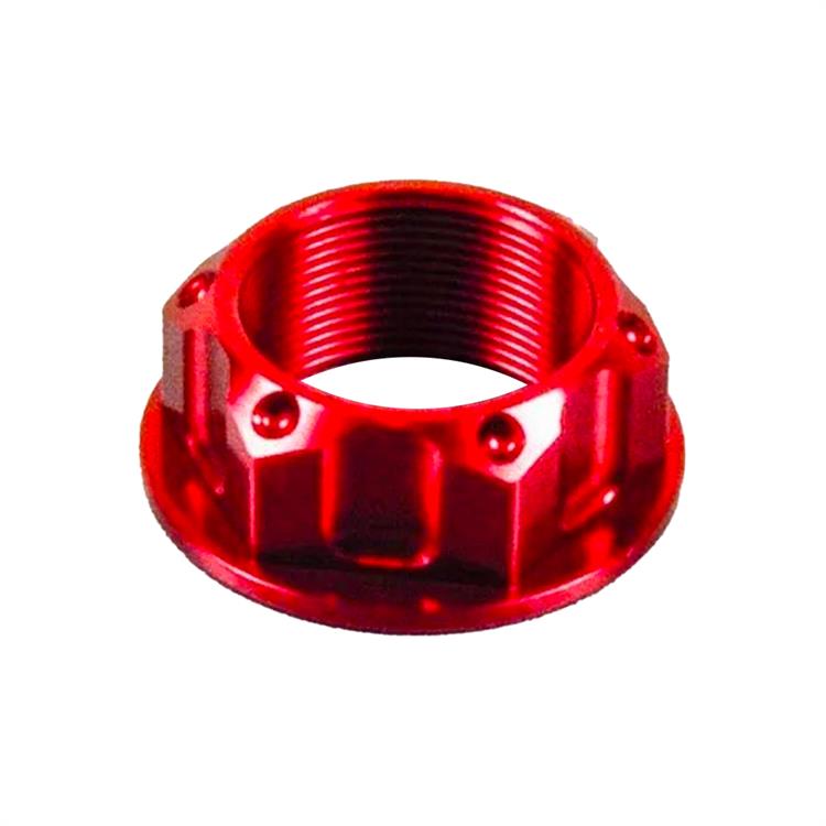 Dado sterzo ergal pit bike M22X1,00 Rosso Pro Bolt