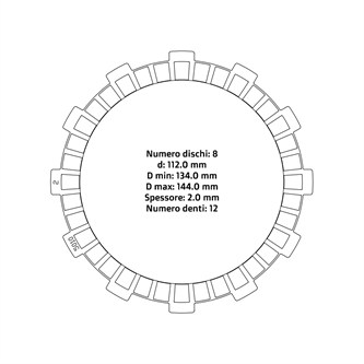 dischi frizione gasgas 350 mc f 2022 2025 serie guarniti