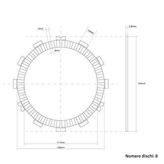 dischi frizione guarniti fcc honda cr 250 1990 2007