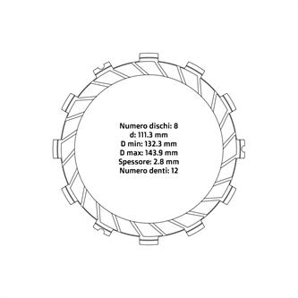 dischi frizione nrteam gasgas 125 mc 2021 2025 serie acciaio