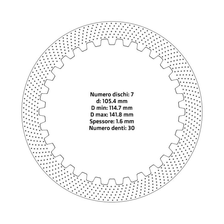 Dischi frizione Yamaha WR 450 F (2019-2023) - Serie acciaio