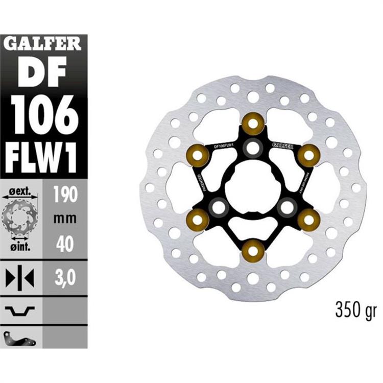 Disco freno 190 mm Ohvale GP0 flottante Galfer