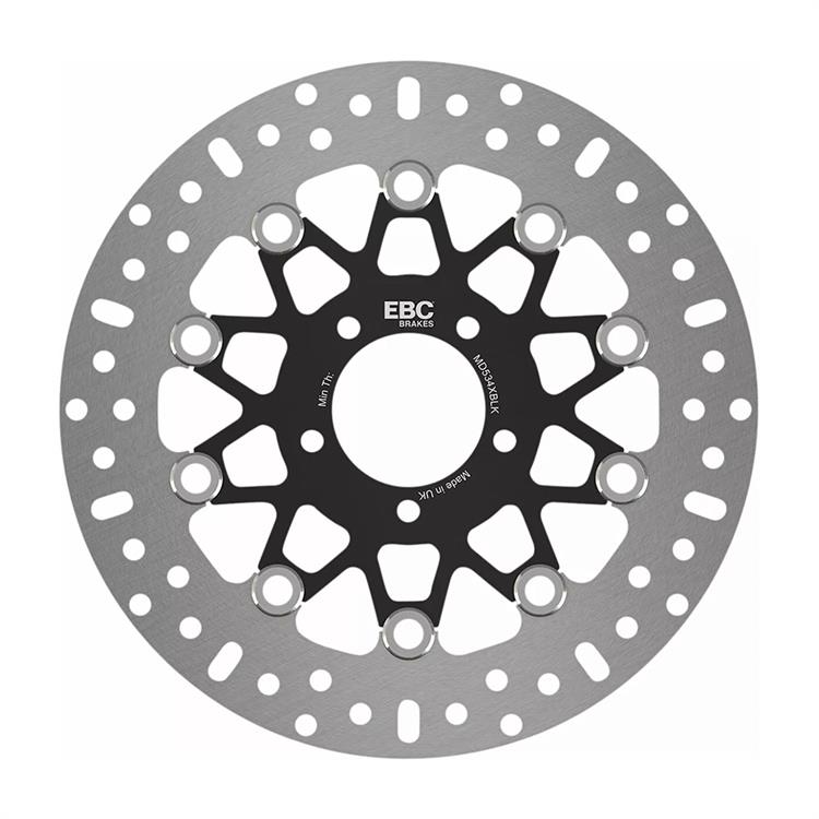 Disco Freno EBC Flottante Tondo Nero Indian Scout 69 ABS Bobber Twenty (20-22) Anteriore e Posteriore 