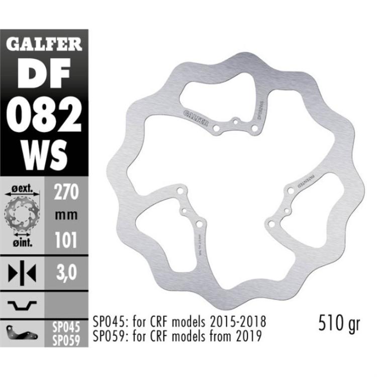 Disco freno Galfer Wave Honda CR 125 (1995-2007) anteriore maggiorato