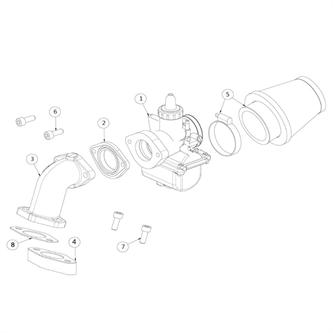 flangia collettore carburatore originale ohvale gp0 std 110a 201 2023