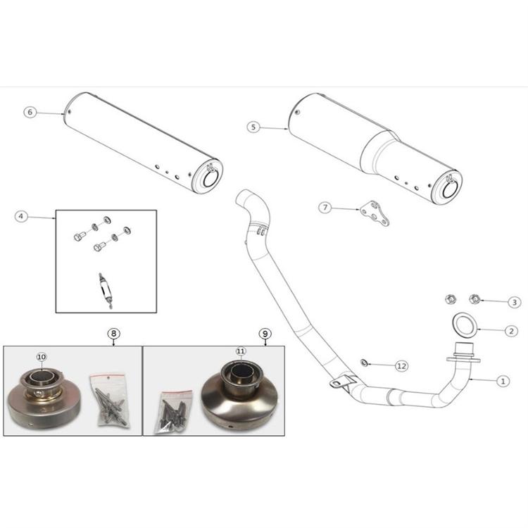 Colletore scarico INOX originale Ohvale GP0 STD (2014-2023)