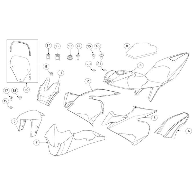 Parafango anteriore originale Ohvale GP0 STD (2014-2023)