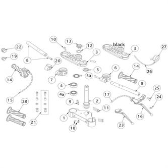 piastra di sterzo inferiore originale ohvale gp0 std 2014 2023