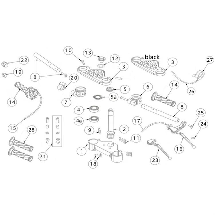 Piastra di sterzo inferiore originale Ohvale GP0 STD (2014-2023)