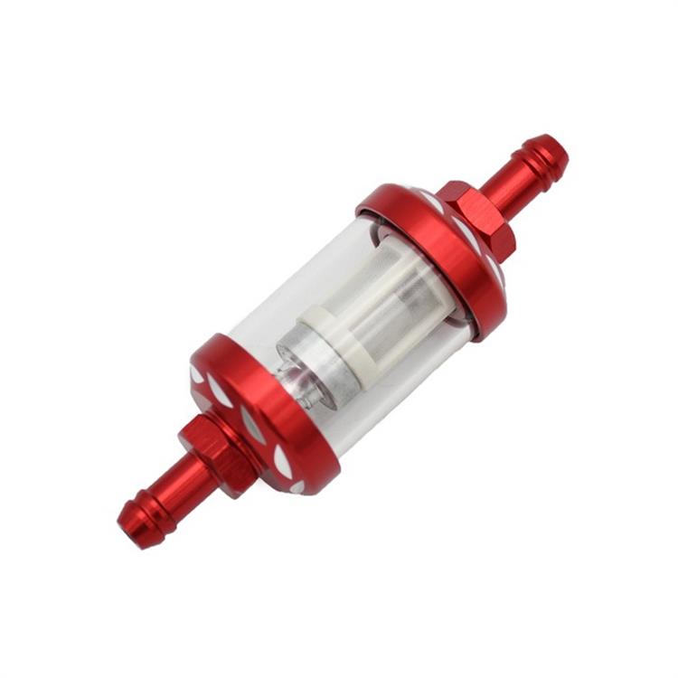 Filtro benzina CNC Rosso Trasparente