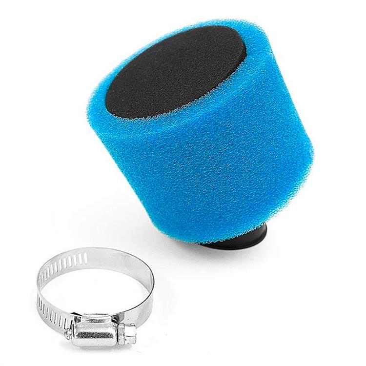 Filtro Aria pit bike 42 mm storto Blu