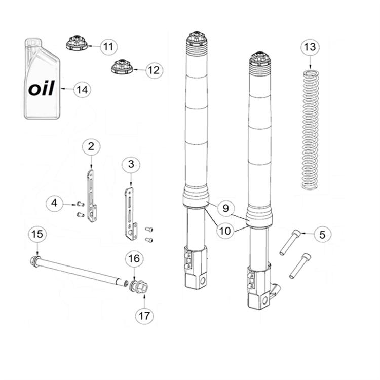 Molla forcella K5.5 originale Ohvale GP2 (2021-2025) stelo 38 mm