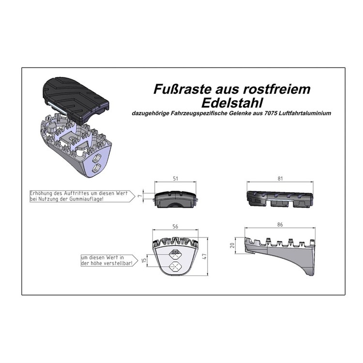 Kit pedane regolabili ION FRS.01.011.10201/S