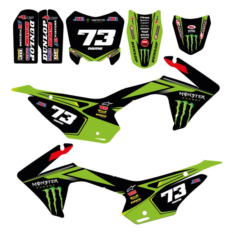 Kit grafiche CRF 110 Monster Verde personalizzabili