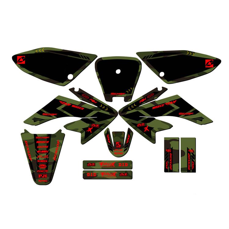 Kit grafiche pit bike CRF 70 Military