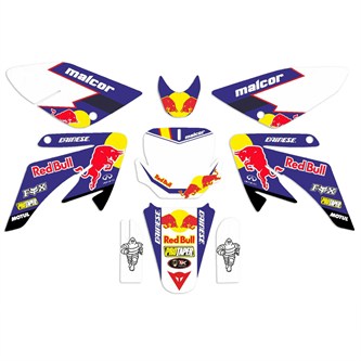 grafiche pit bike crf 70 redbull blu