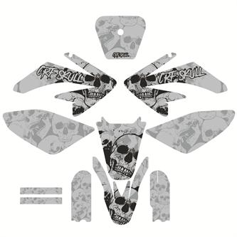 grafiche pit bike crf 70 skull grigio