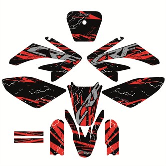 grafiche pit bike crf 70 thunder nero