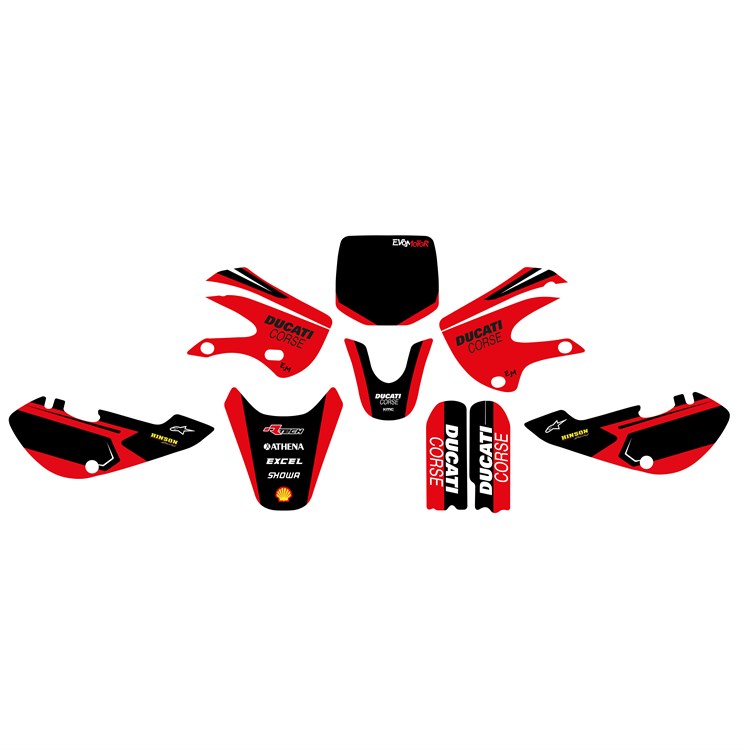 Kit grafiche pit bike KLX Ducati