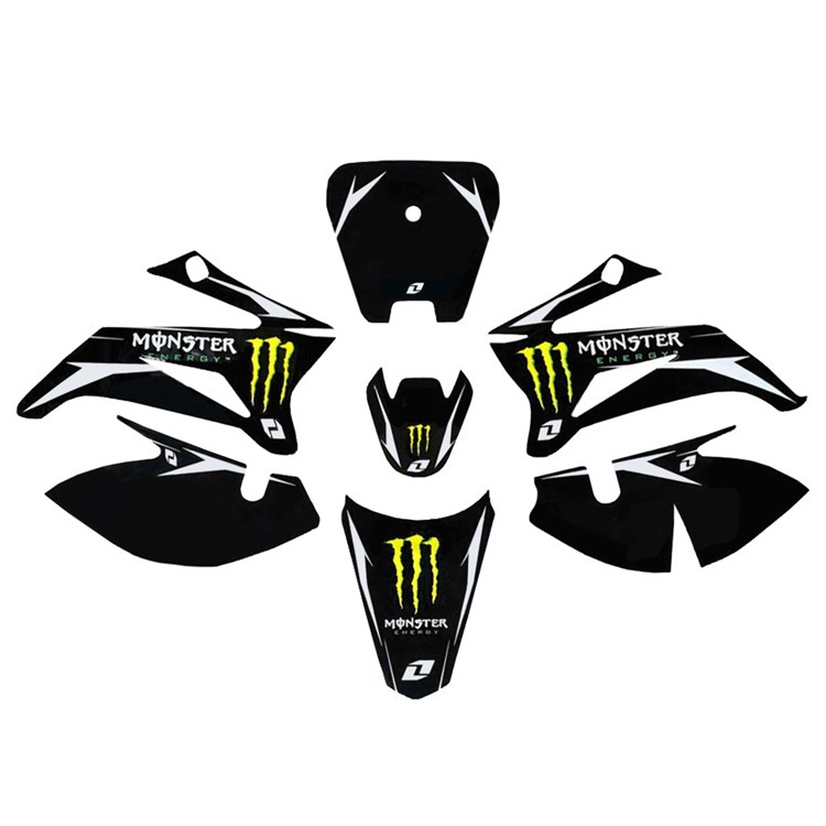 Kit grafiche pit bike TTR Monster Nero