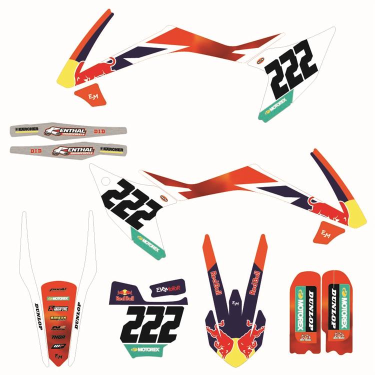 Kit grafiche pit bike replica ktm 65 Cairoli